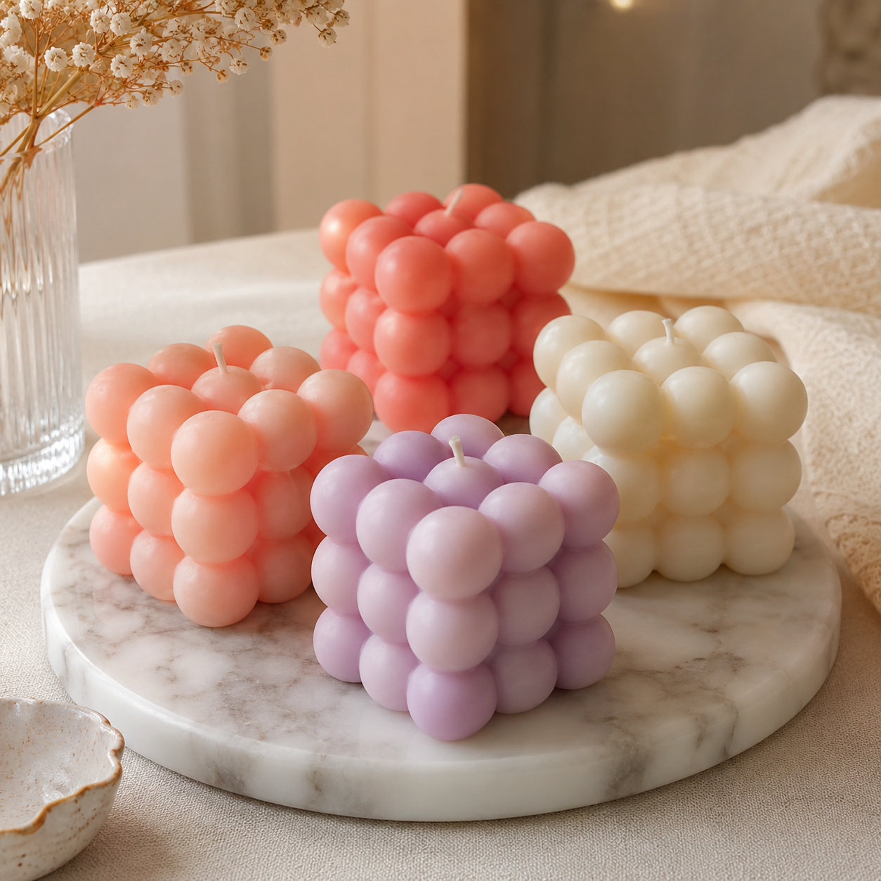 Cute Bubble Candle Set